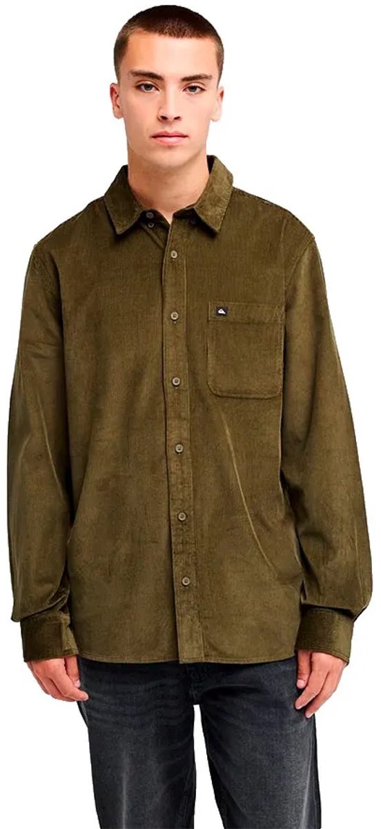 Quiksilver Smoke Trail Cord Overhemd Met Lange Mouwen XL Man Grape Leaf