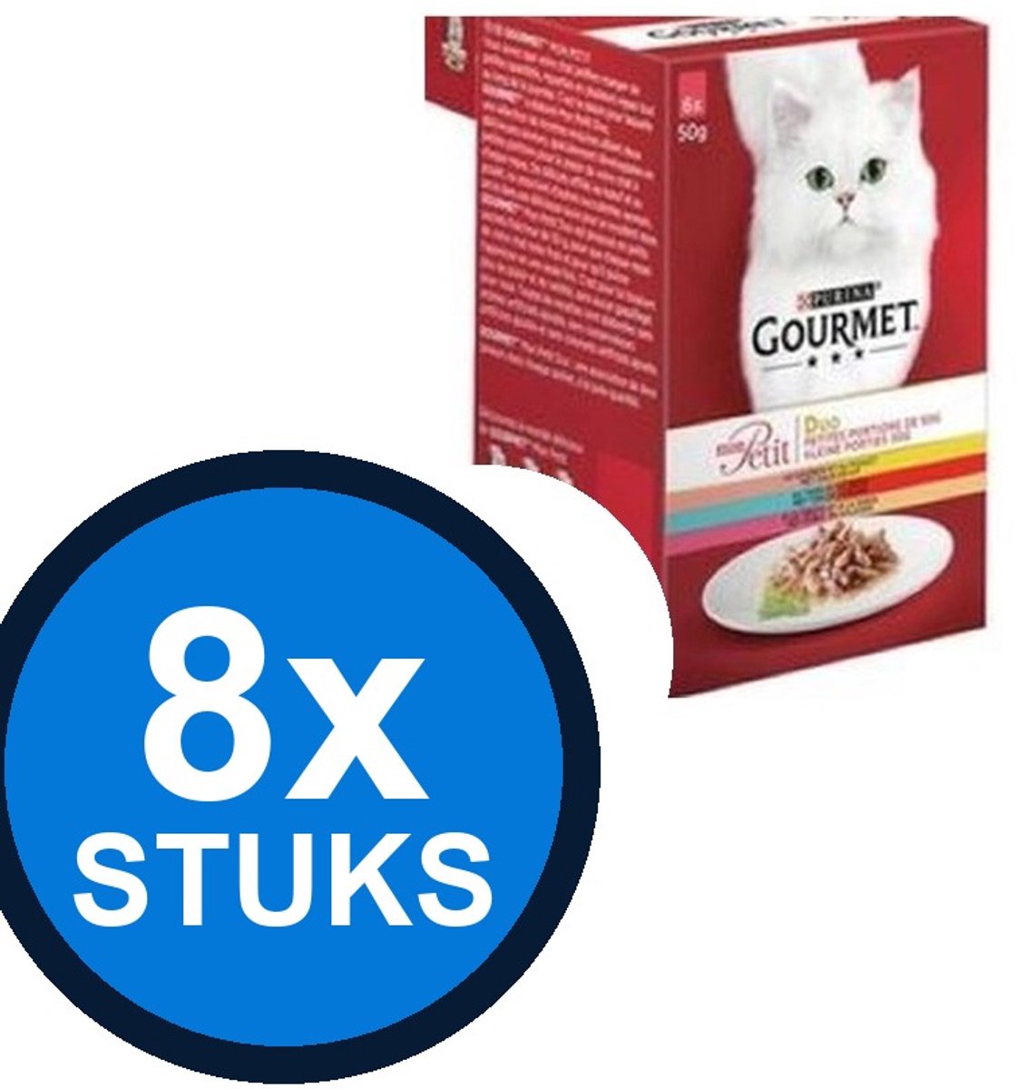 Gourmet Gourmet Mon Petit - Duo Vis & Vlees - Kattenvoer - 6x50g