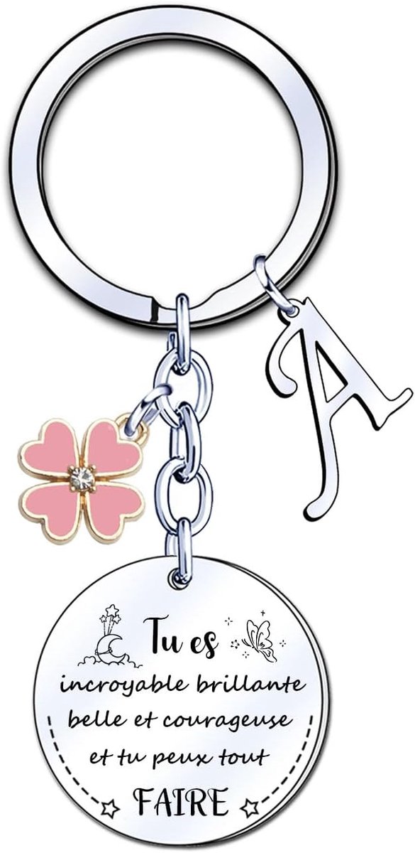 Brief Cadeau Vrouw Meisje Initiaal A-Z Zilver Sieraden Geschenken Geïnspireerd Kerstmis Verjaardag Voor Beste Vrienden, Je bent ongelooflijk glanzend mooi en moedig en je kunt