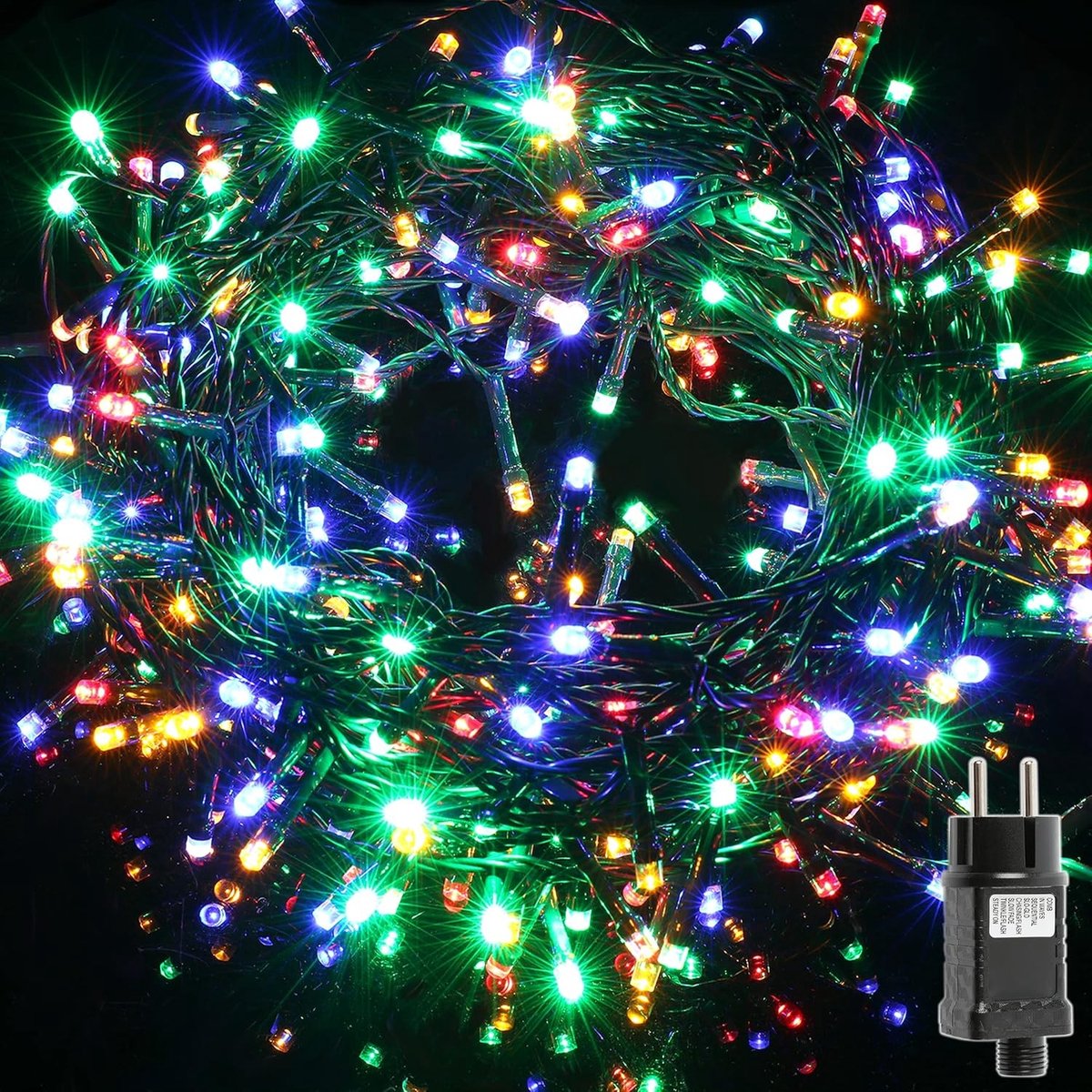 Lichtketting met Stekker - Groene Kabel - 10 m - Waterdicht IP44 - Voor Binnen en Buiten