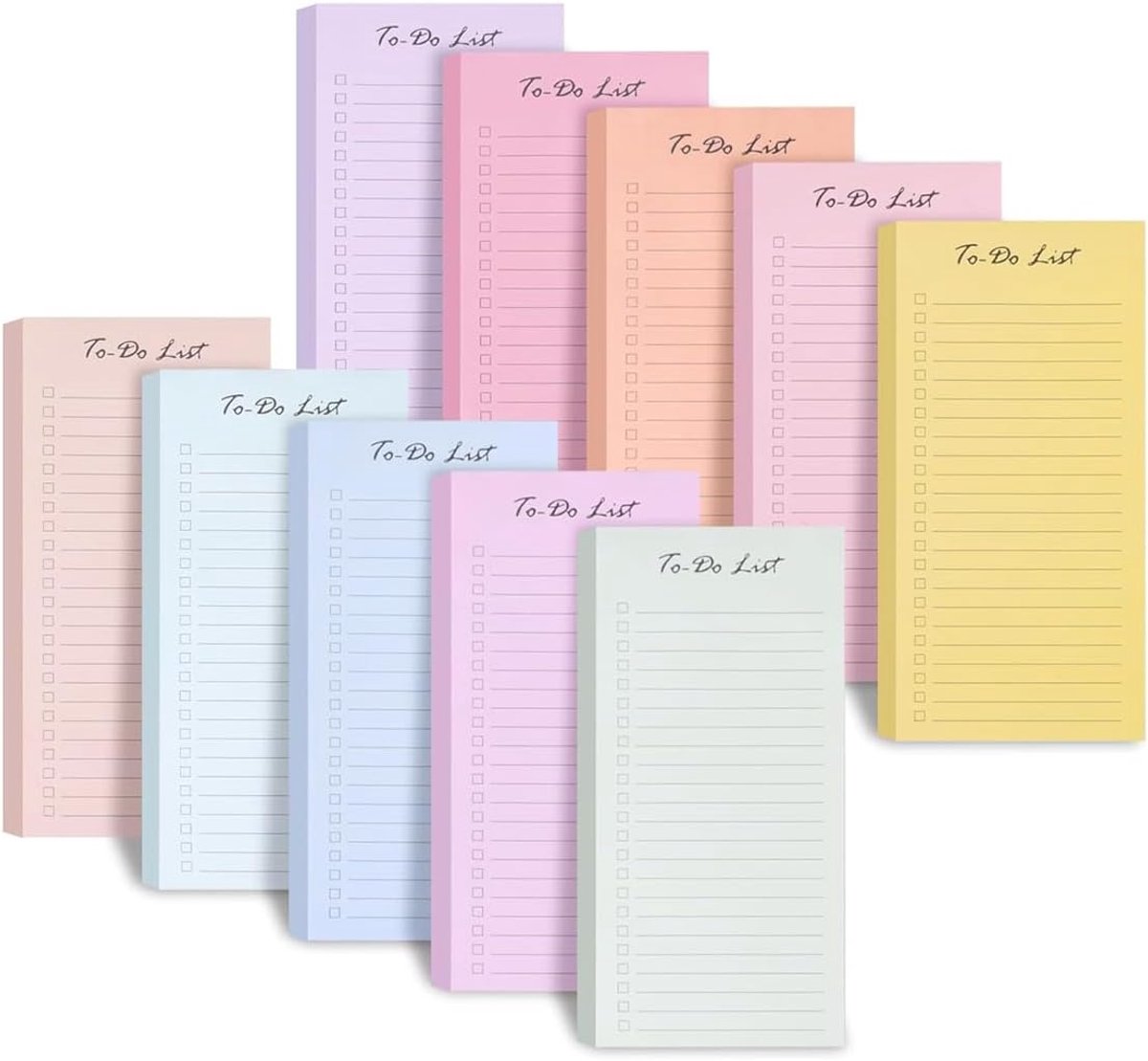 Do Pad, Sticky Daily Todo Checklist, Checklist, Takenplanner voor dagelijkse herinneringen en organisatie (10 stuks)