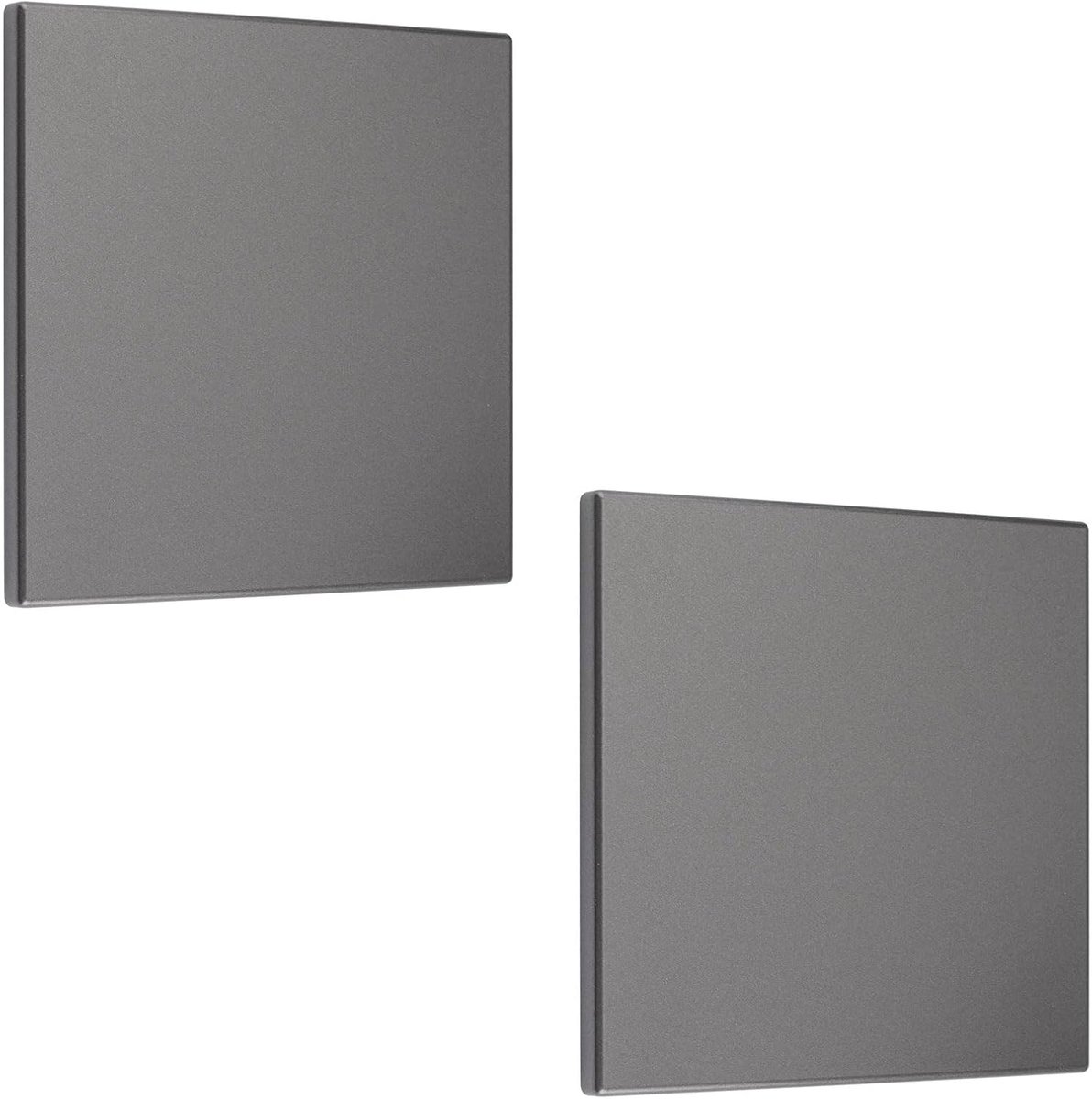 Afdekplaat, 2 stuks 12 cm x 12 cm, kunststof, schroefloze, dubbele blanco wandplaat, twee bende blanco apparaten, stopcontacten, elektrische afdekkingen voor ongebruikte stopcontacten