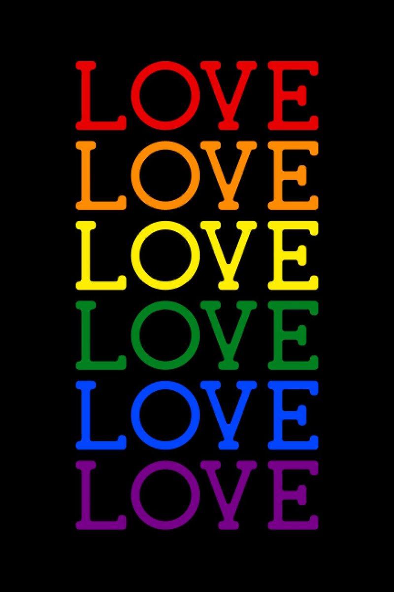 Notebook : Love Word with Rainbow Pride Flag Journal Notebook with Table of Contents and Page Numbers - LGBT Pride, Gay, Lesbian, ... Soft Cover - 120 Pages - Lined - 6 x 9 inches