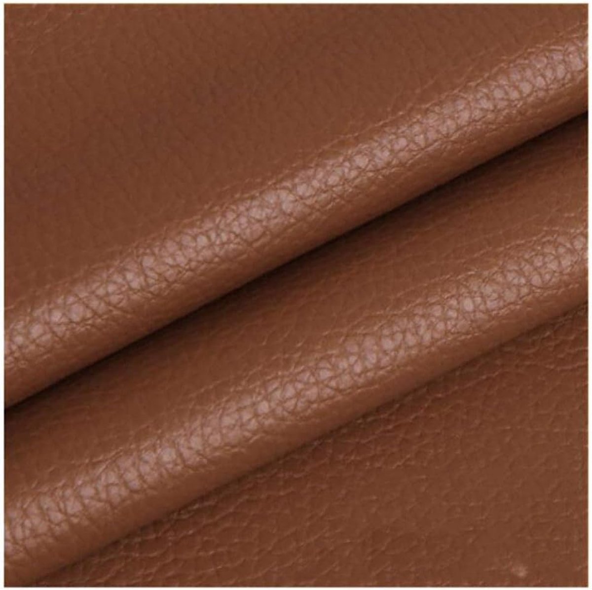 Stof Kunstleer Vinyl Lederen Doek Materiaal Kleding Dressmaking Bekleding Textiel Bekleding Decoratie Vaste breedte 1.38m-Bruin 1.38×2m