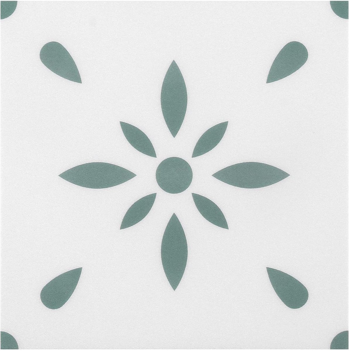 Vinyl-vloerbedekking, pellen en opplakken, 20 x 20 cm, 20 stuks, keukenachterwanden, waterdicht, afneembaar, decoratieve tegelstickers (groen)