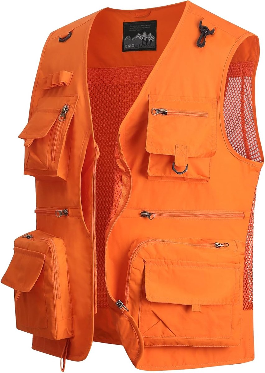 Outdoor Vissen Vest Multi Pocket Utility Gilet Casual Ademend Fotografie Vest Sneldrogend Mouwloze Jassen Tops Camping Jacht Vest