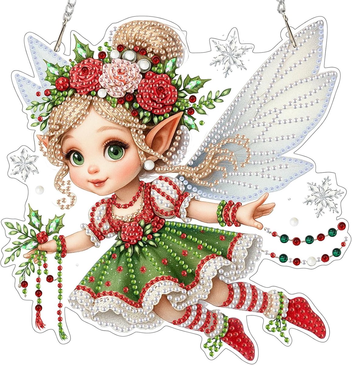 Hanging Diamond Art Kits Adults Fairy, Special Shaped Crystal Rhinestone Suncatcher, 5D Diamond Painting Kits for Adults Kids, DIY Gem Crystal Art Window Hanging Ornament