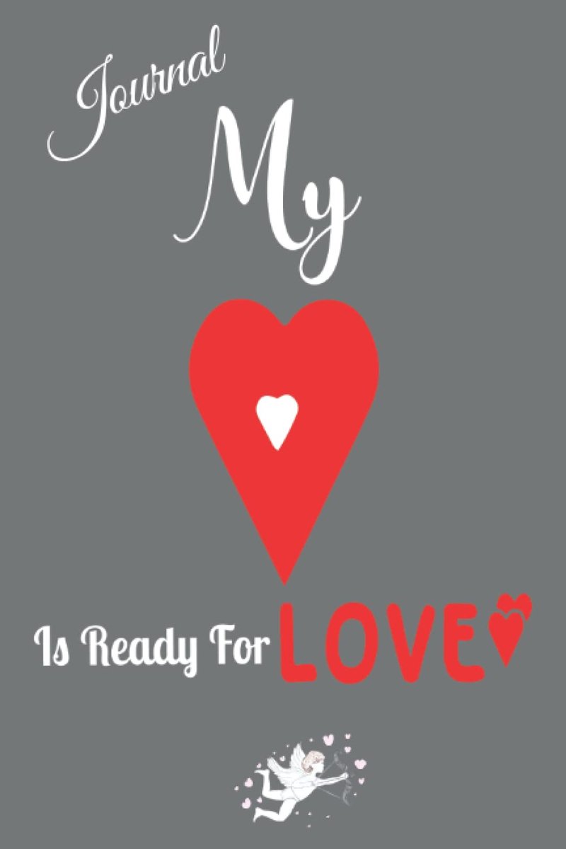 Heart Is Ready For Love: Gray Glossy Journal