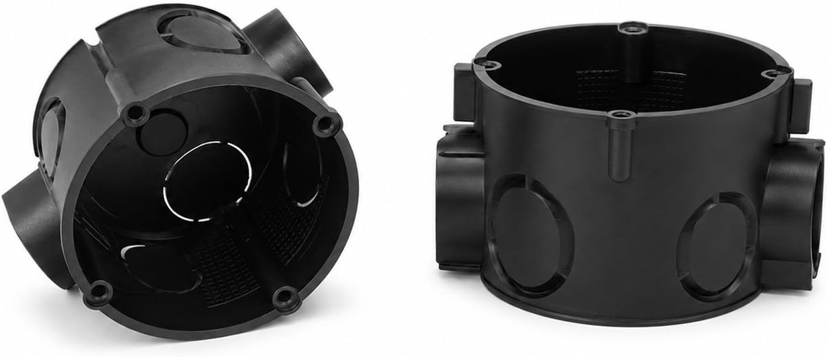 60mm inbouw-schakelaardoos apparaatdoos verbindingsdoos met M25 aansluiting Diepte 41mm, 5 stuks