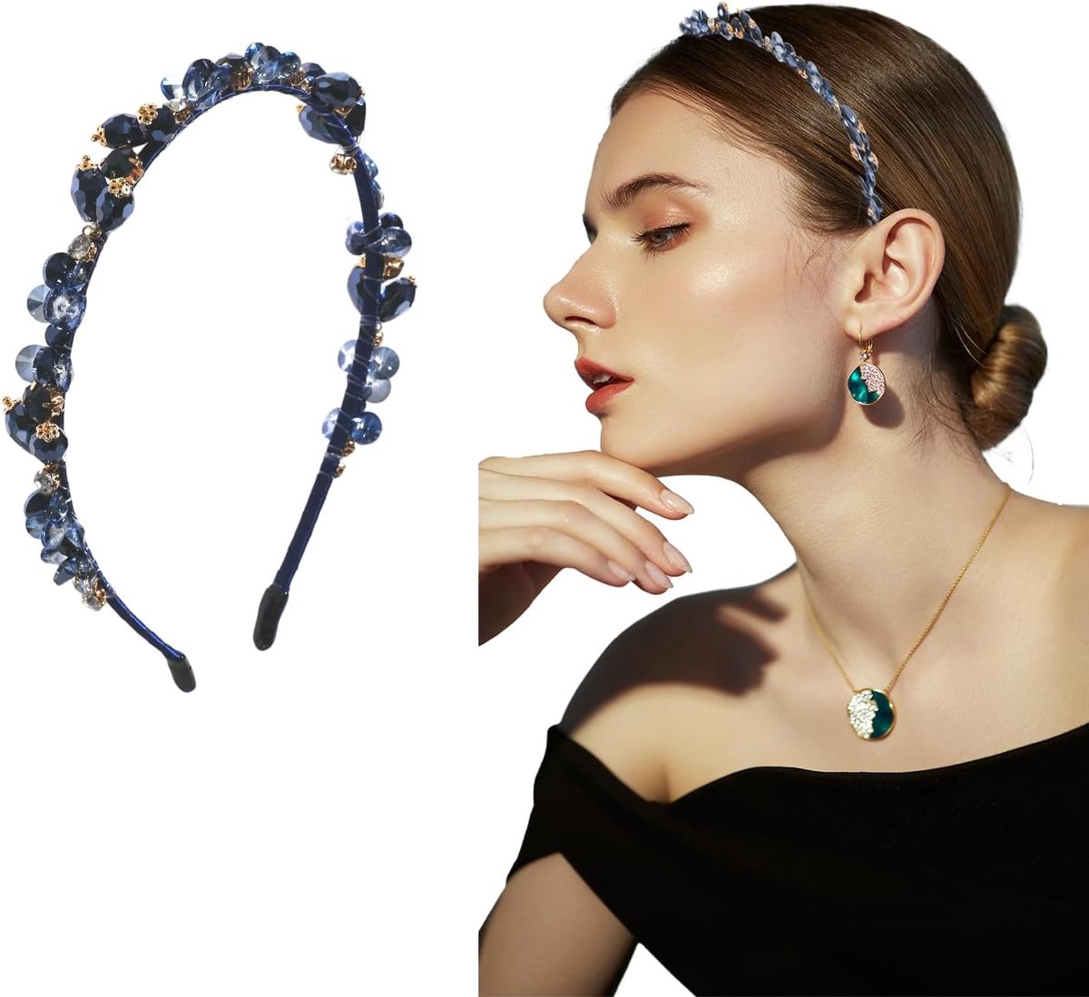 Haarband, dirndl, haaraccessoires, Oktoberfest, dames, hoofdband, Oktoberfest, sieraden, dirndl, haarband, accessoires, glitter, haarbanden voor dames, klederdracht, haaraccessoires, blauw