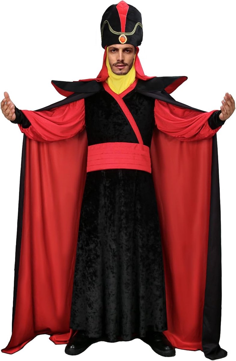 Cosplay kostuum voor volwassenen, Arabische schurk, tuniek, cape, tulband, accessoires voor mannen, Halloween, carnaval, party, outfit, pak