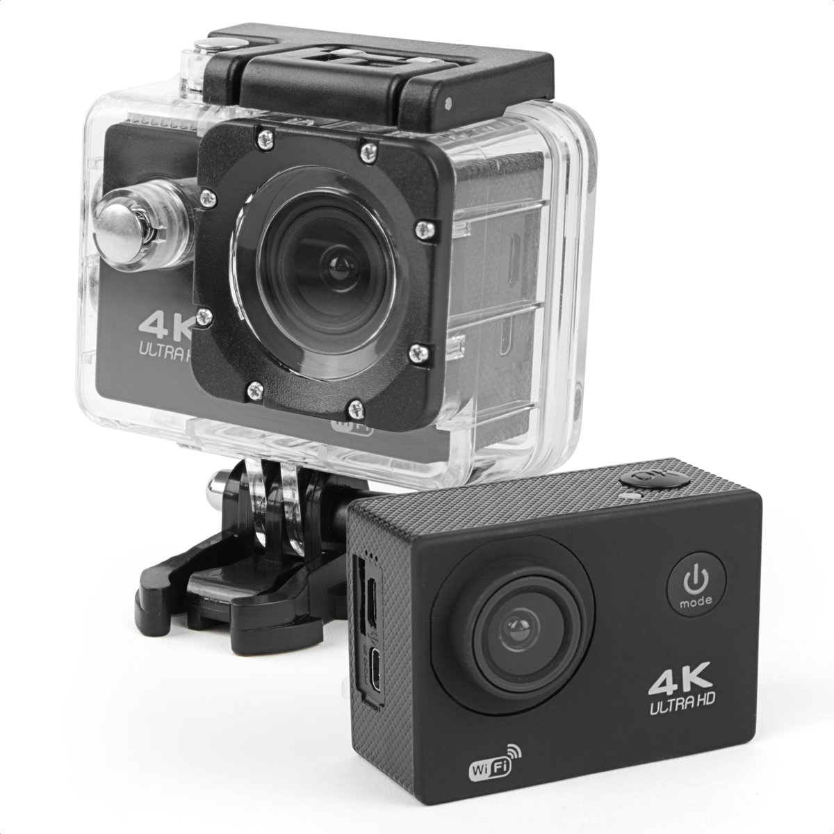 4K Action Camera met WiFi - 30M Waterdicht - 170° Groothoek - Inclusief Accessoires - Sportcamera - Onderwatercamera