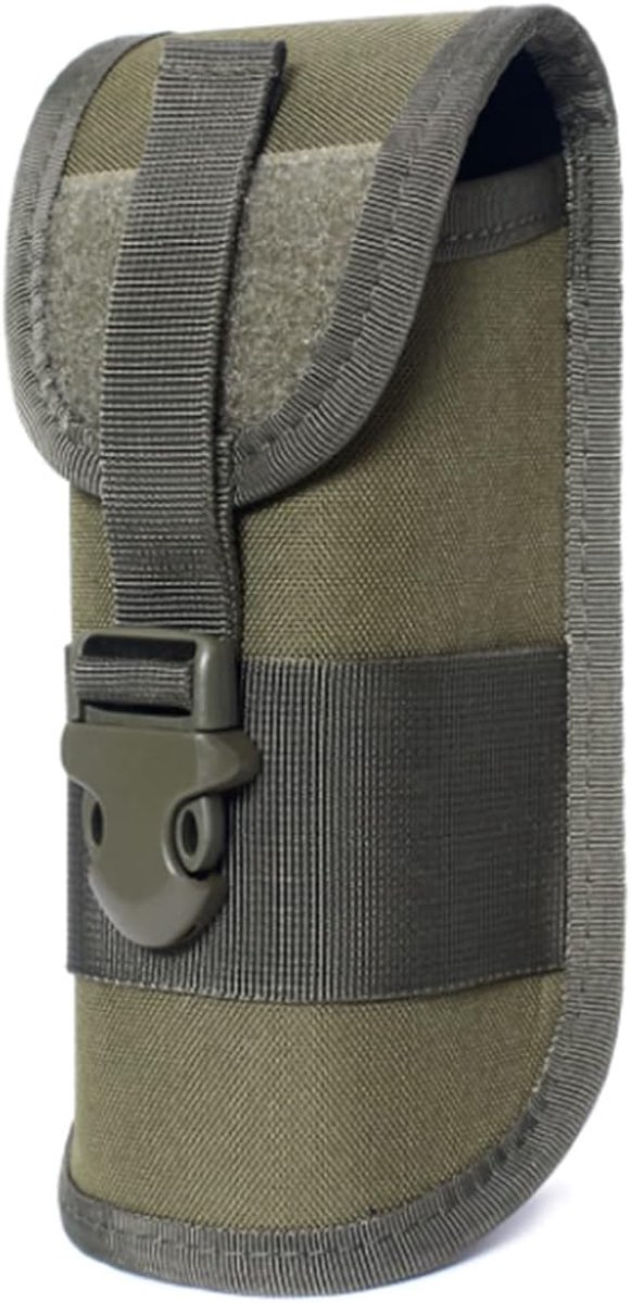 Brillenkoker Groen van 600D Nylon - Stevige Beschermhoes met Gespsluiting voor Bril en Zonnebril - Schokbestendige Opbergbox voor Outdoor Gebruik