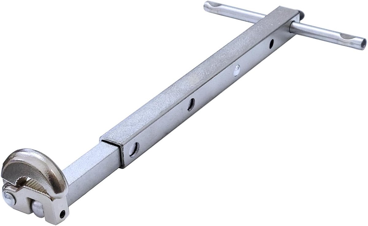 Verstelbare telescopische afvoer sleutel, 3/8" tot 1-1/4" capaciteit, 10" tot 17" uitschuifbare handgreep voor krappe ruimtes en loodgieterswerk