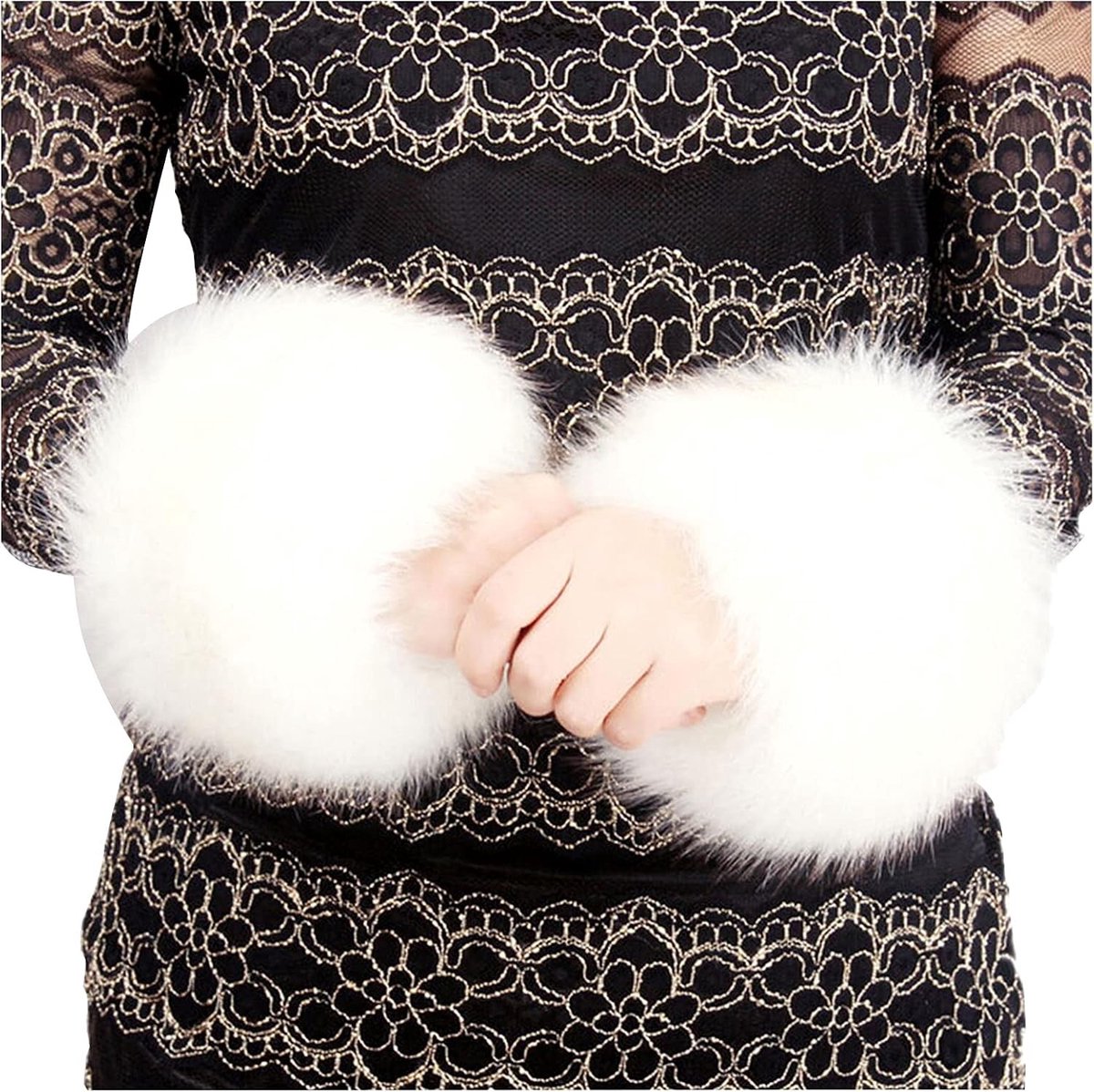 Wrist Warmers voor Dames met Zachte Faux Fur, Warme Polswarmers en Stretchy Armringen voor de Koude Winter