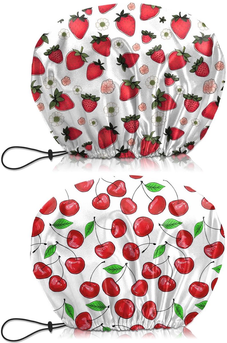 Omgoods - Set van 2 Waterdichte Douchemutsen voor Dames met Elastische Band