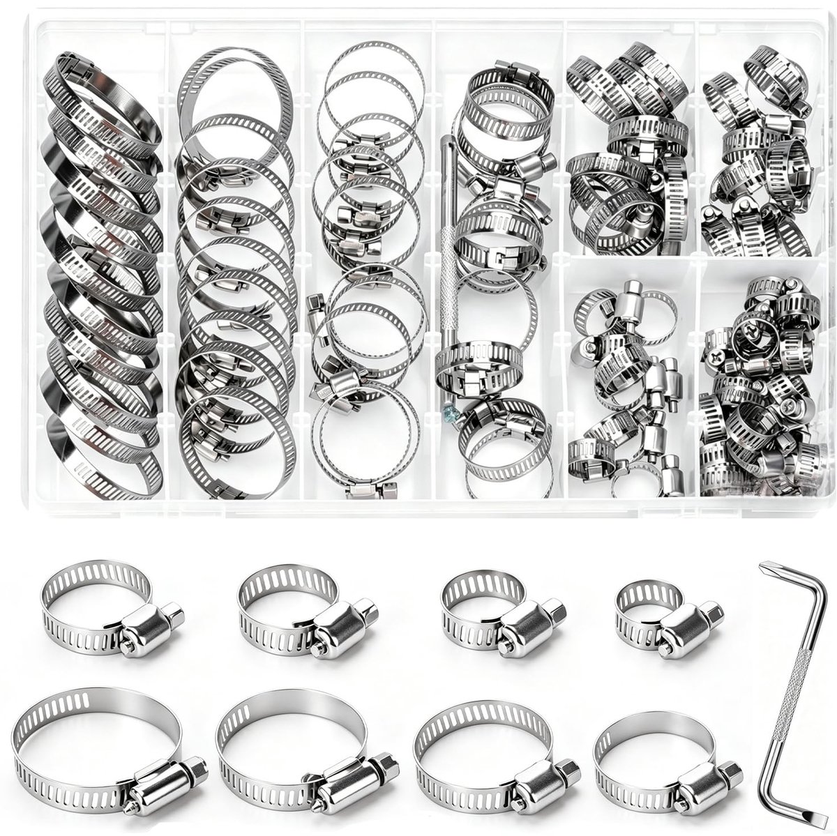 Omgoods - Set van 10 Slangklemmen voor Veilig Bevestigen