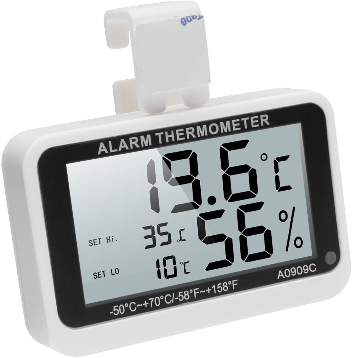 Omgoods - Digitale Koelkastthermometer met Alarmfunctie en Waterdicht Design