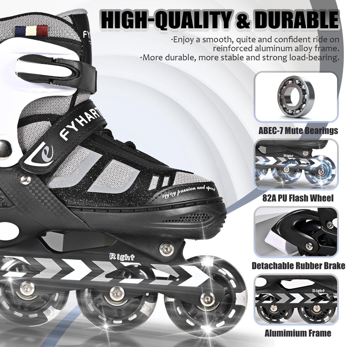 Omgoods - Verstelbare Inline Skates voor Kinderen met Lichtgevende Wielen
