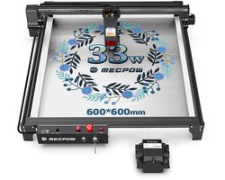 Mecpow X5 Pro 33W Laser Engraving Machine, 600x600mm Engraving Area 0.08x0.1mm Laser Spot with Auto Air Assist EU