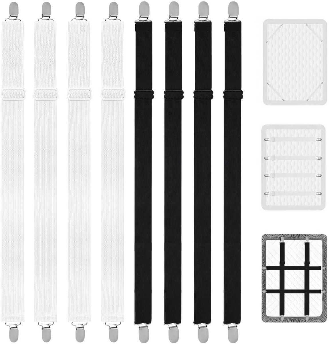 Omgoods - Set van 8 Elastische Hoesclips voor Bedden