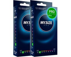 MY.SIZE PRO 20 stuks 47mm Elite condooms, extra slank, zeer zuiver Vytex-latex voor weinig geur, super gemakkelijk te openen en af te rollen