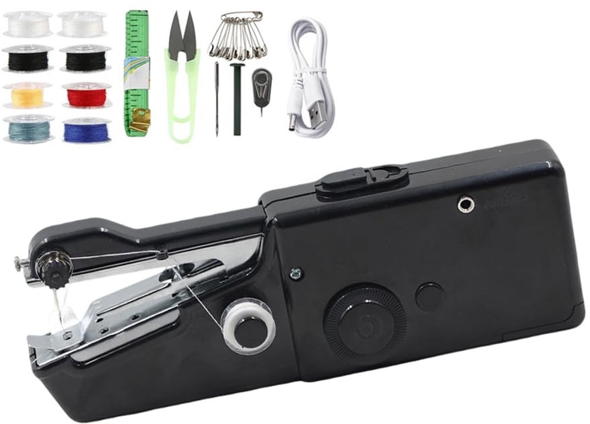 Omgoods - Mini Handnaaimachine met Accessoires voor Snelle Reparaties
