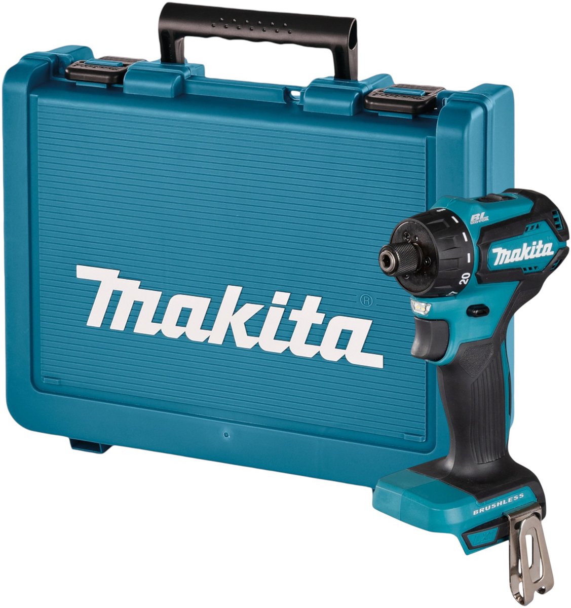 Makita DDF 083 ZE accuboormachine 18 V 40 Nm 1/4'' borstelloos + koffer - zonder accu, zonder oplader