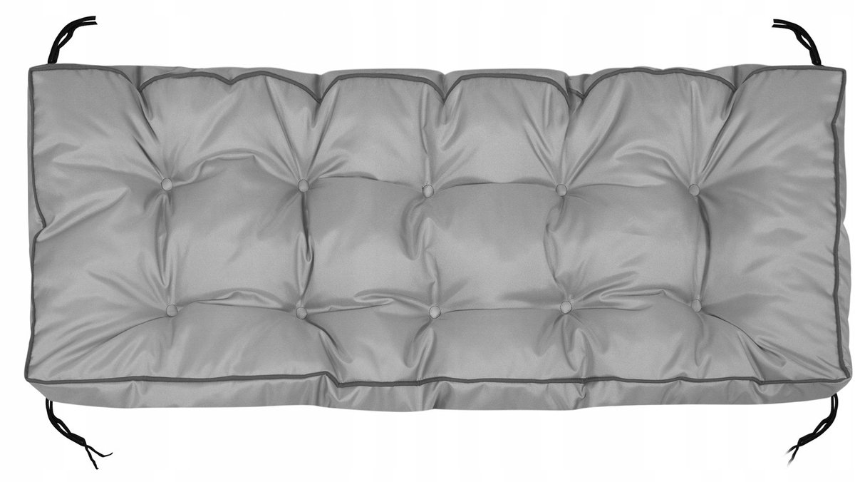 Waterdichte Tuinkussen 120x40 cm voor Bank, Pallet, Schommel - Grijs