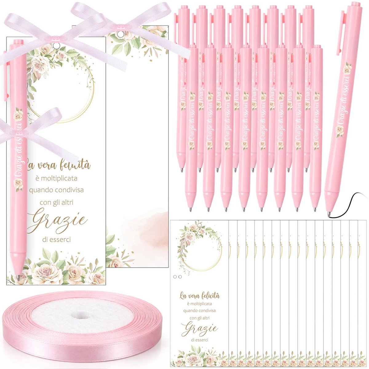 SolidKeus - 50 Stuks Wedding Thank You Cards met Pen