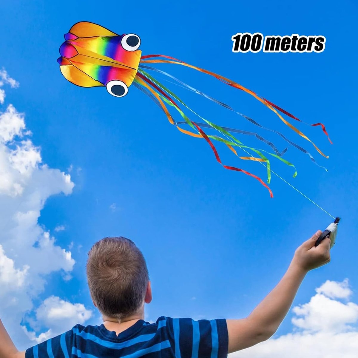Vlieger met polyline en gedraaide plank voor buitensporten - 100 meter speelplezier en avontuur