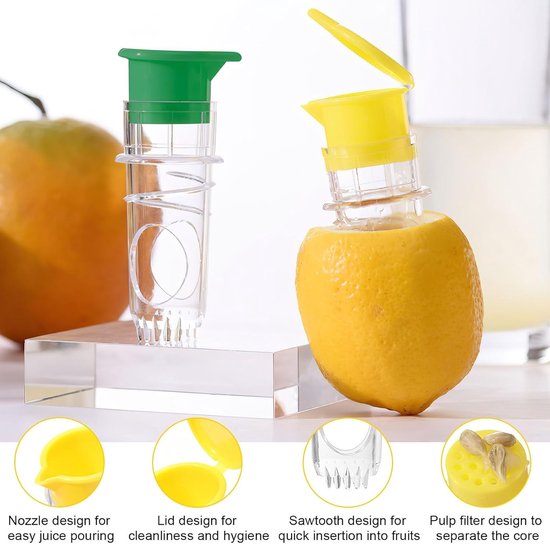 Handmatige citruspers set van 2 stuks en 1 kleine roestvrijstalen citrusjuicer, ideaal voor citroenen, limoenen en sinaasappels persen — afbeelding 2