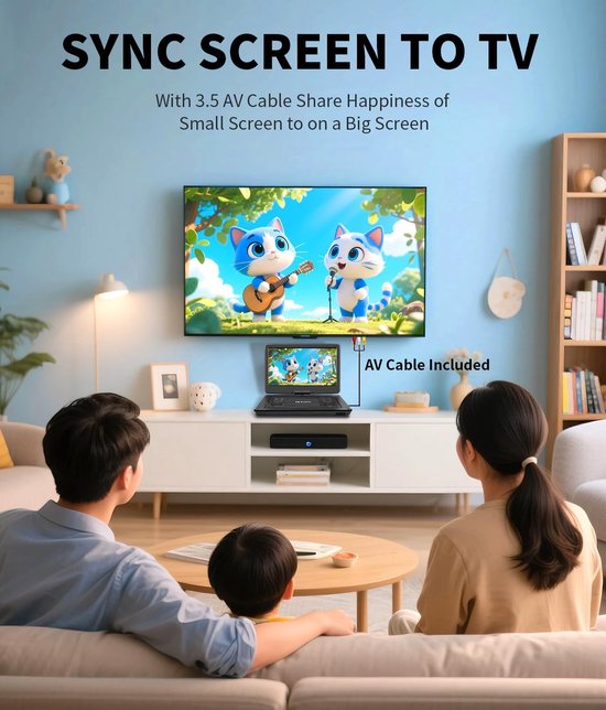 Draagbare DVD Speler - Auto DVD Speler - Onderweg Entertainment - Ingebouwde TV Tuner - 15.6 Inch Scherm - Zwart — afbeelding 5