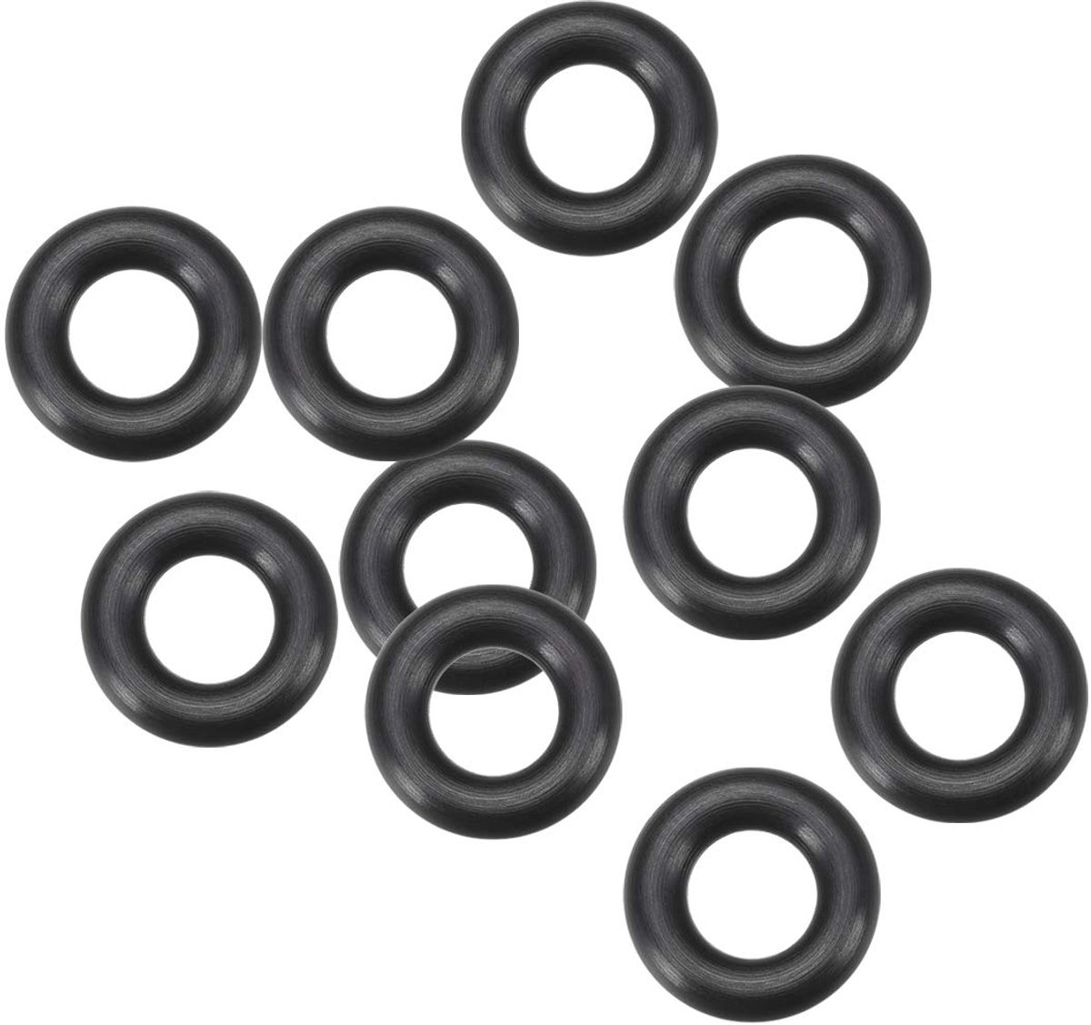 sourcing map 10 stuks. Fluorelastiek O-ring schijf afdichting zwart 6 mm x 13 mm x 3,5 mm