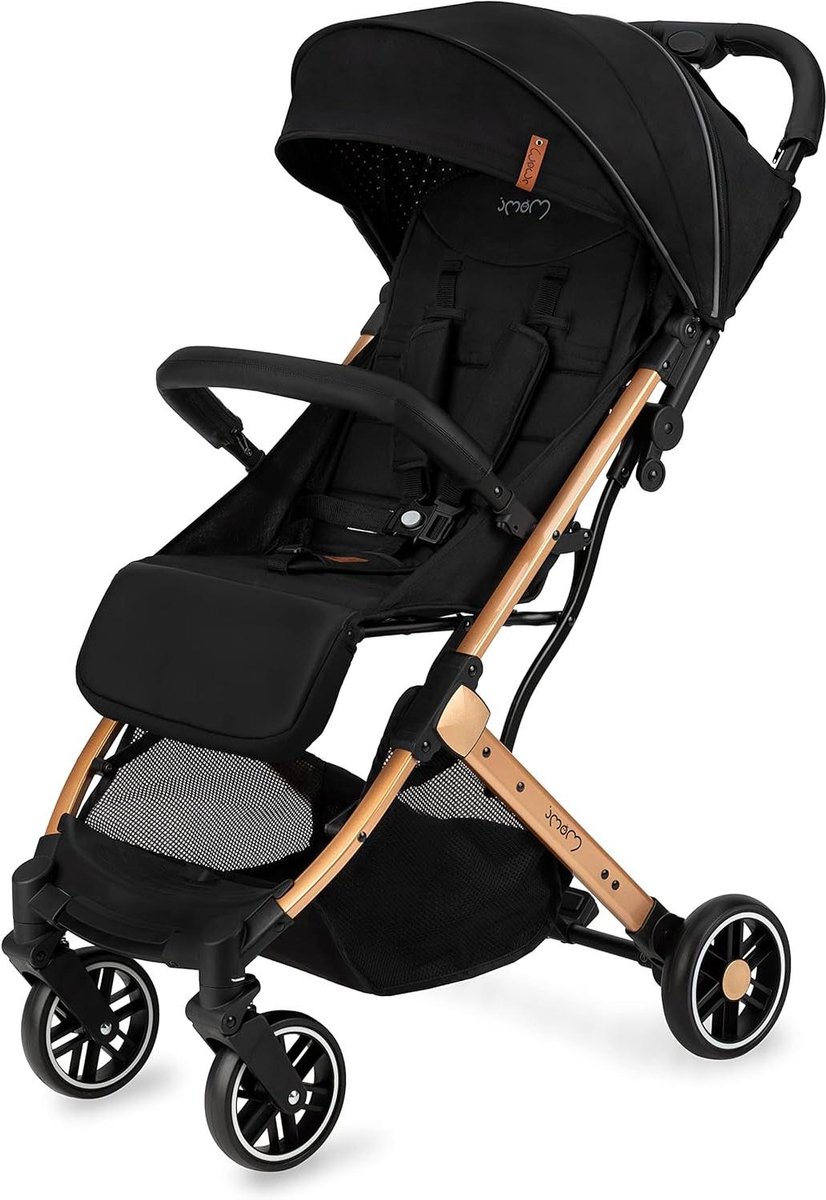 Babybuggy - Kinderbuggy Kinderwagen - Compact Reizen - Lichtgewicht Opvouwbaar - 7.5 kg - Zwart