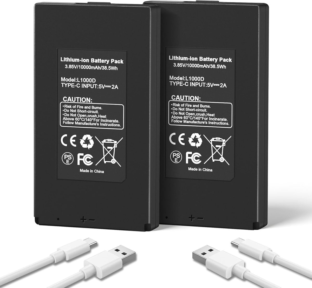 Oplaadbare batterij 10000mAh - 2 stuks - Geschikt voor GardePro trailcamera's - Langdurig gebruik - ShopVlot