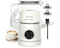 Elektrische Melkopschuimer - Melkwarmer Automatisch - Koffie Bereiden - 4-in-1 Multifunctioneel - 400 ml - Wit