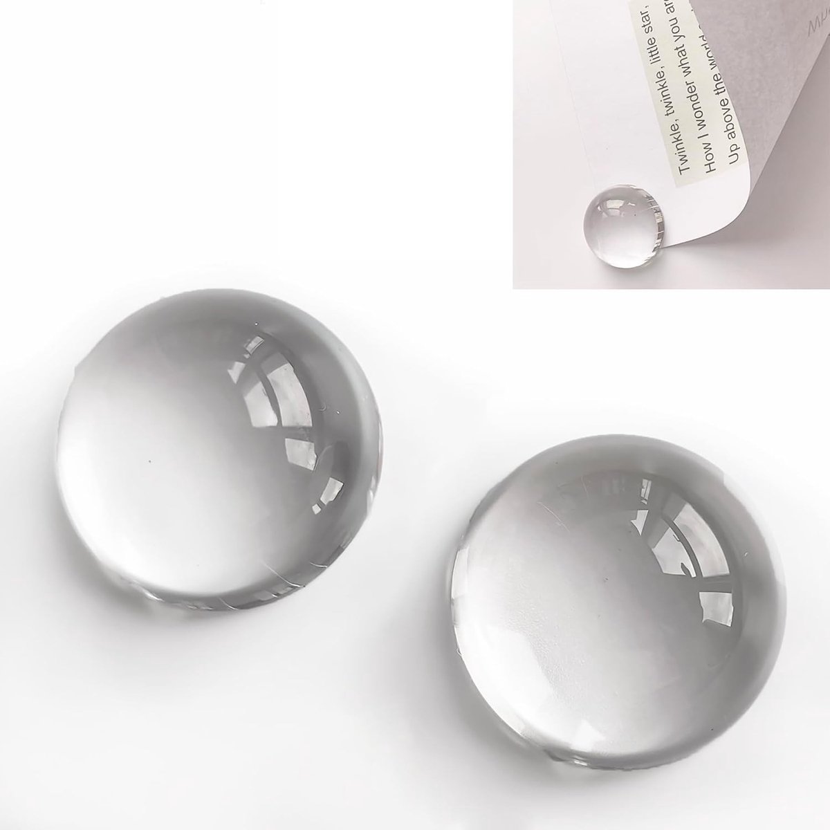 Leesloep met Briefpapierfunctie - Transparant - 35 mm Diameter - Acryl Halve Bol - Voor Thuis en Kantoor