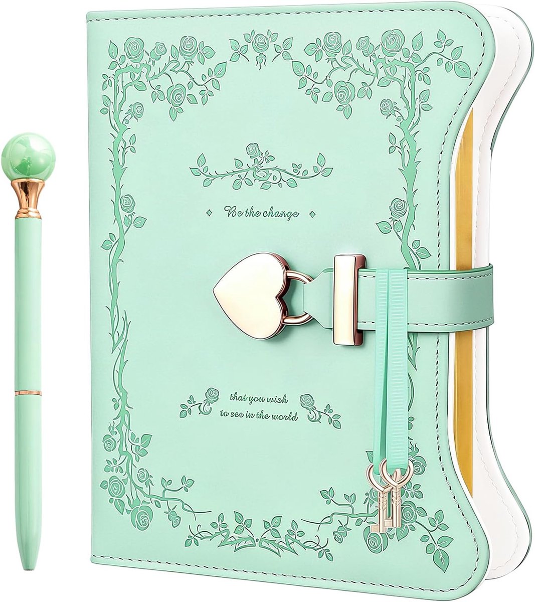 SnelShoppen - Dagboek met Slot voor Meisjes, 360 Pagina's, Veiligheidscode, Pennensleutel, Cadeau voor Kinderen 7-15 Jaar, Perfect voor Verjaardag, Ee