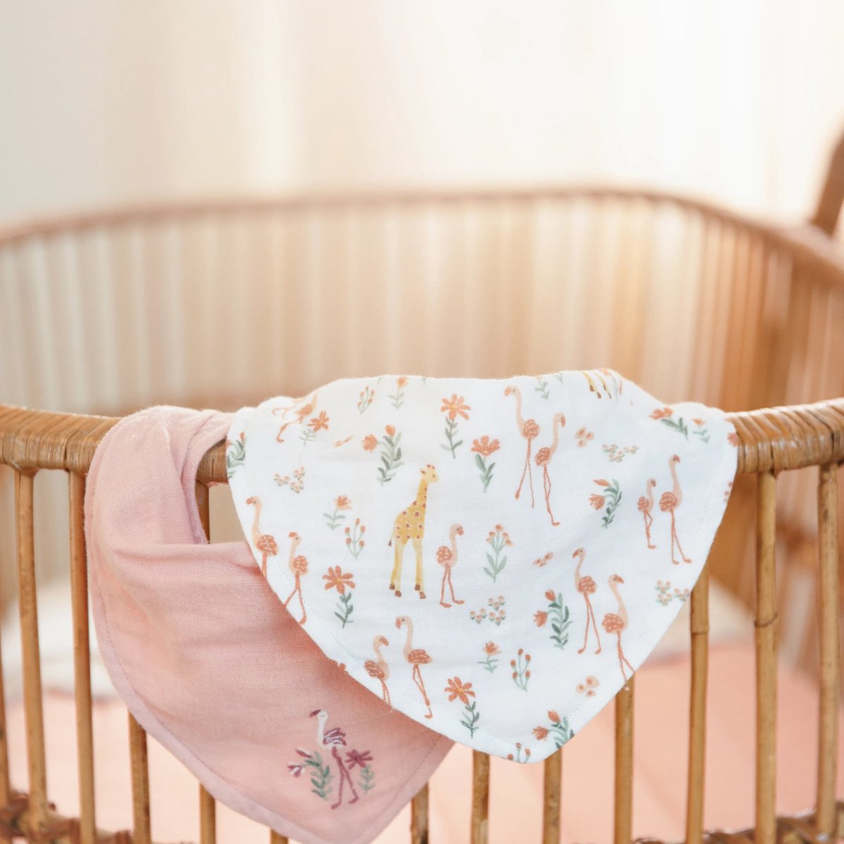 Little Dutch Blooming Safari Bandana Slab - 2-Pack - Roze