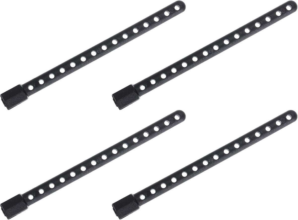 4 stuks kunststof houder zuil schaal voor RC auto lengte 7 cm voor auto 94102 94122 94103 94123 modelverhouding 1/10 Rc auto vervanging, zwart