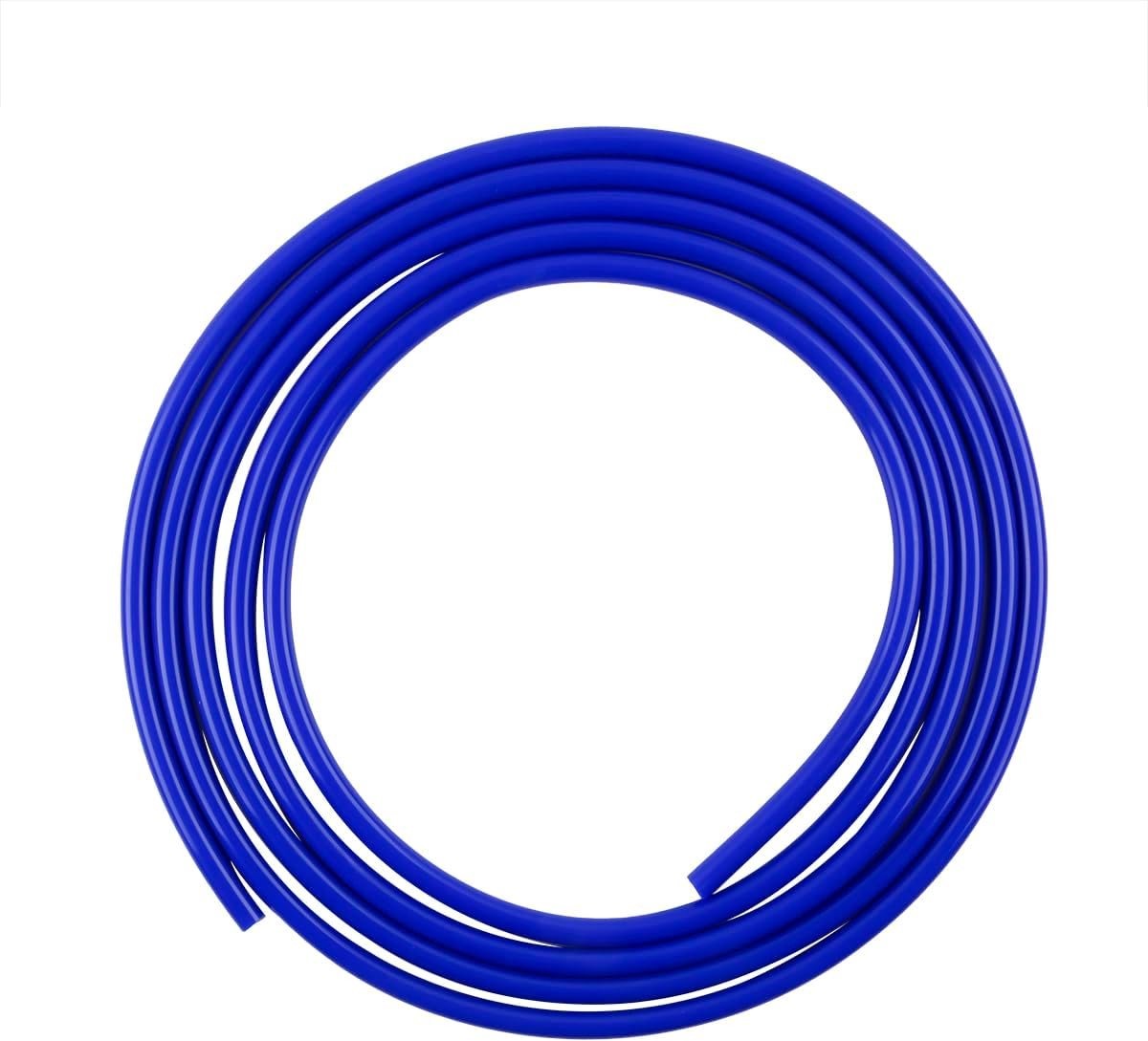 siliconen vacuümslang, ID = 0,12" (3mm), OD = 0,28" (7mm) Lengte = 10 voet (3 meter), siliconen vacuümslang universele buis 3mm x 7mm blauw