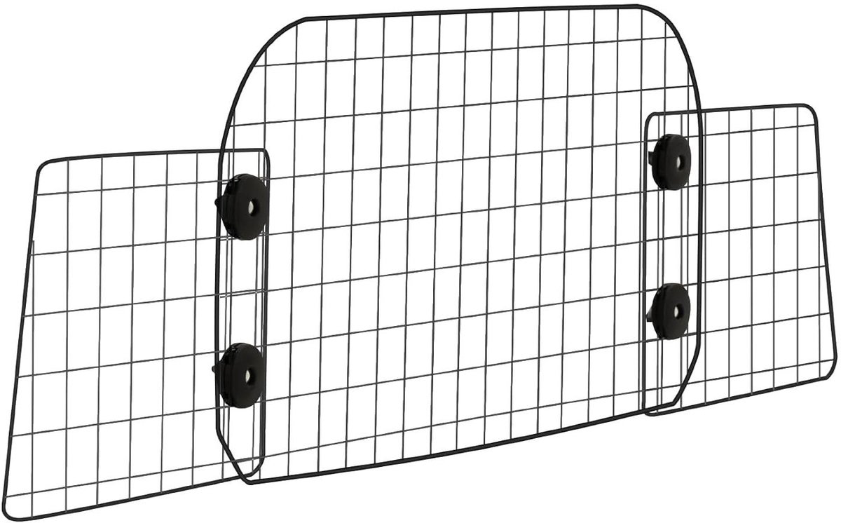 Huisdierhek Auto - Hondenhek - Veilig Reizen - Verstelbaar - 97-168 cm - Zwart