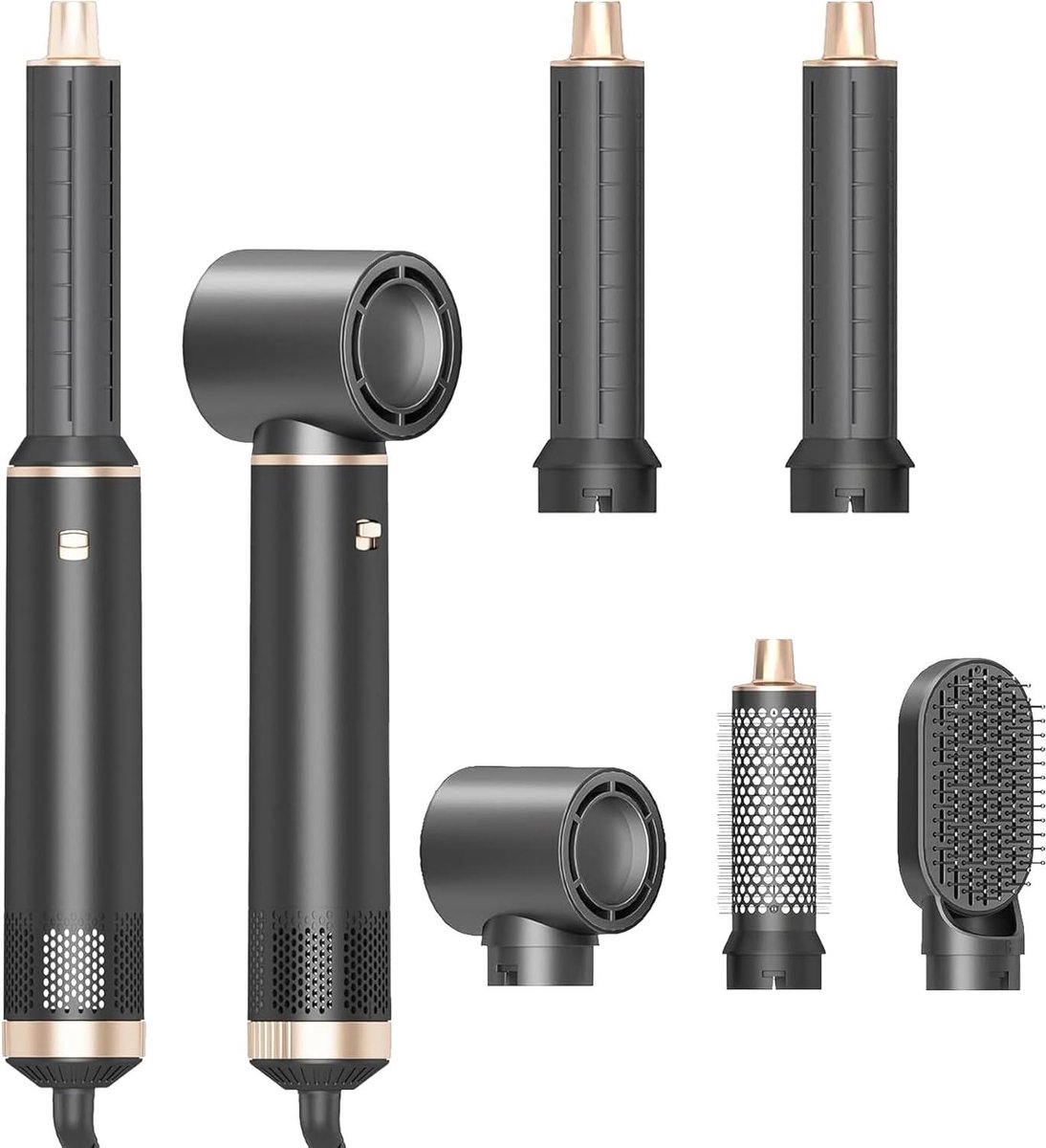 Haarstyling Borstel - Hete Luchtborstel - Dagelijks Haar Stijlen - 5-in-1 Multifunctioneel - 800 g - Zwart