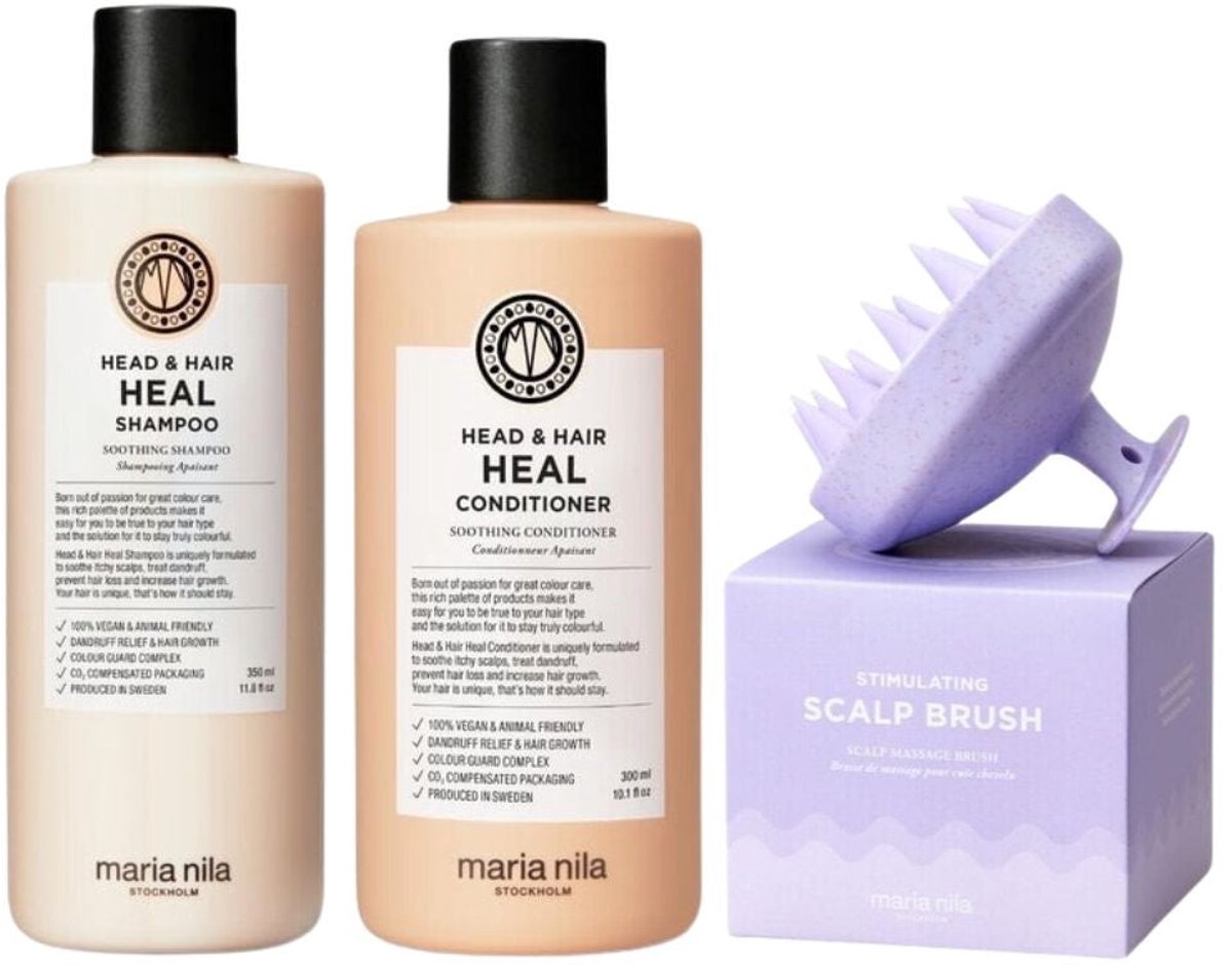 Maria Nila - Head & Hair Heal Scalp Brush Set - 350+300ml