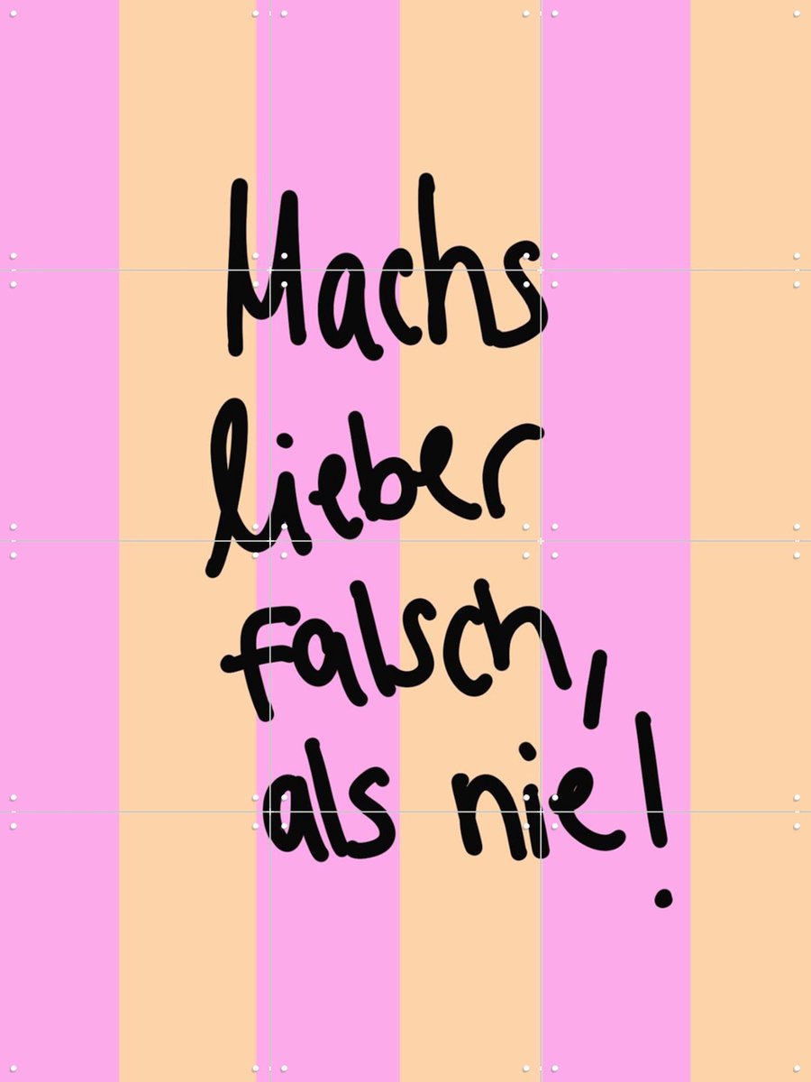 IXXI Machs Lieber Falsch Als Nie, Hej.Ibiza - 60 x 80 cm - Gratis ophangtool - Grote wanddecoratie en posters - Typografie, Fantasierijk, Digitale
