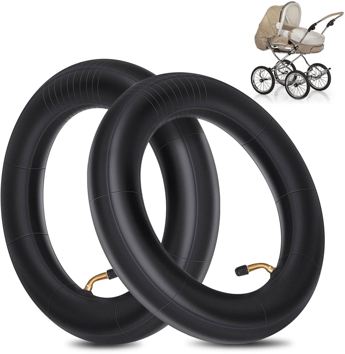 12 inch kinderwagen binnenband met hoekventiel 45°, 2 stuks 12 X 2 1/8 fietsslang Binnenband voor kinderwagen fiets scooter band driewieler loopwiel