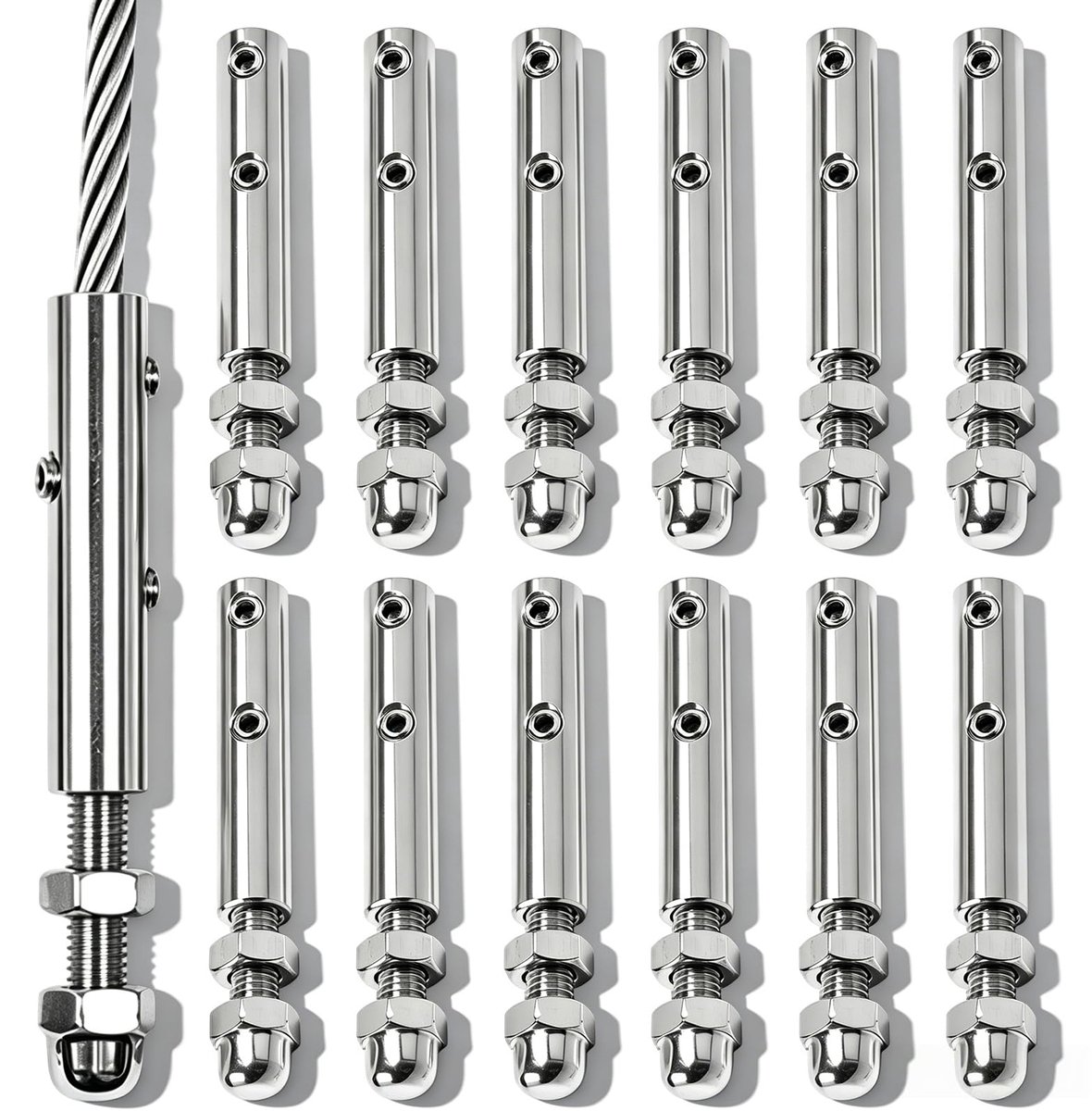 Kabelspanners Roestvrij Staal,2 MM Touwspanners,Kabelspanner Roestvrij Staal Voor Het Vullen Van Leuningen,Spanning,Kabelspangarnituur,Railset
