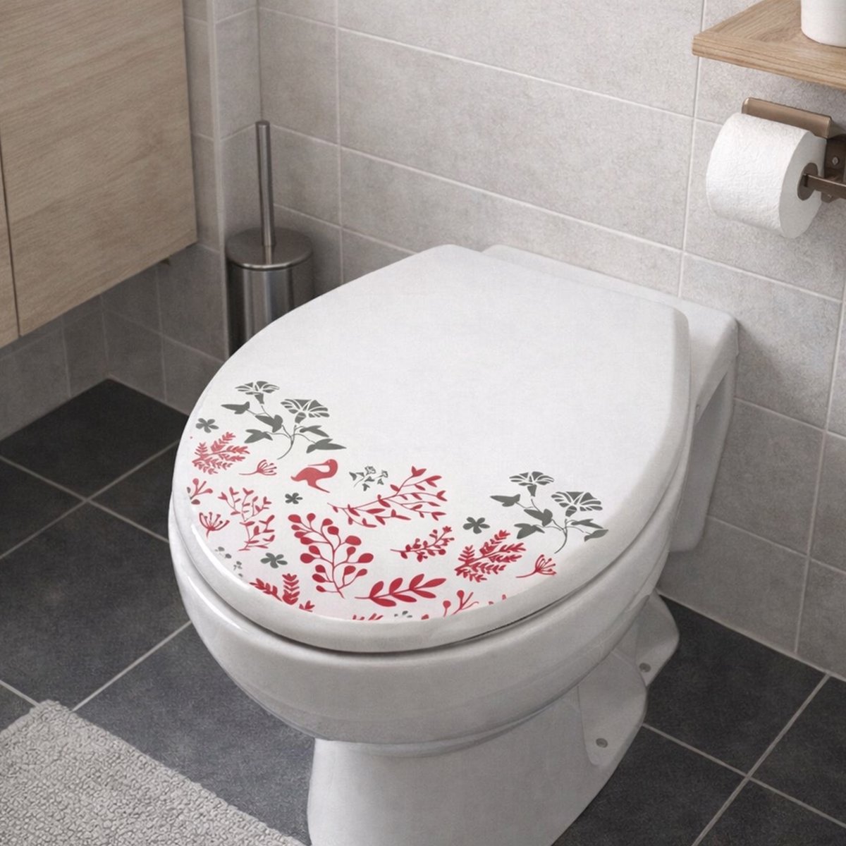 MSV Toiletbril – WC-Bril van Thermo-Dur met Easy Clean Clipsysteem en Kunststof Scharnieren