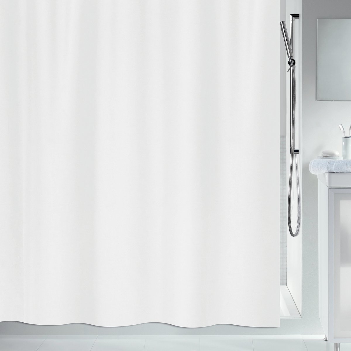 Spirella Douchegordijn Polyester – Anti-Schimmel Douchegordijn – Waterdicht Douchegordijn voor de Badkamer
